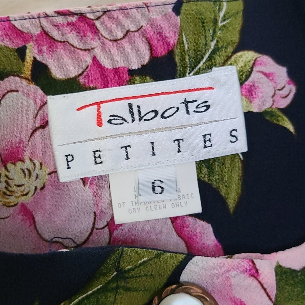 Vintage Talbots petites button up blouse size 6 - Picture 8 of 9